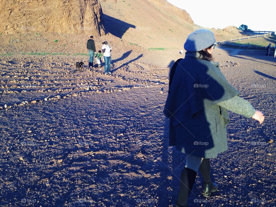 Woman walking in park
