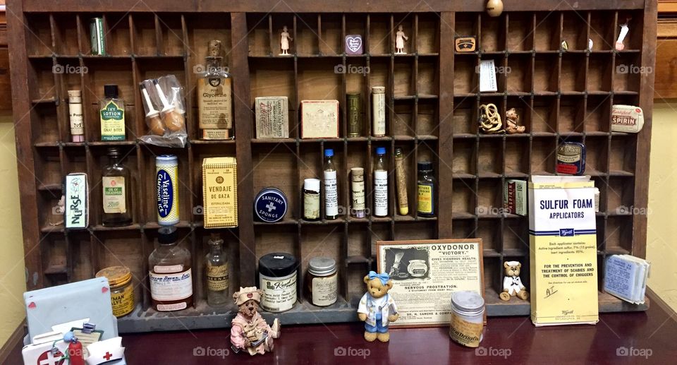 Printers Drawer of Nursing Antiques