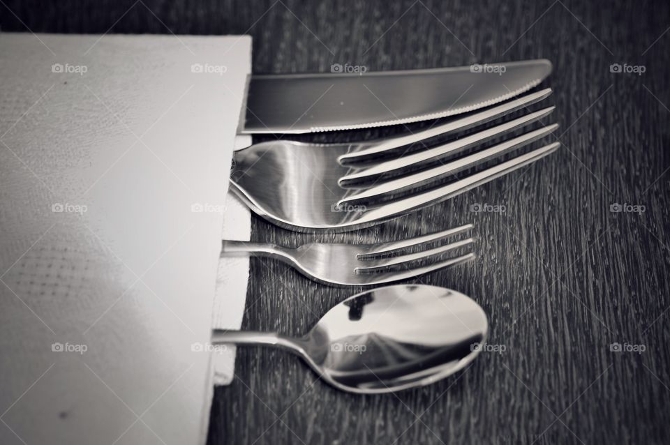 Fork, Spoon, Silverware, 