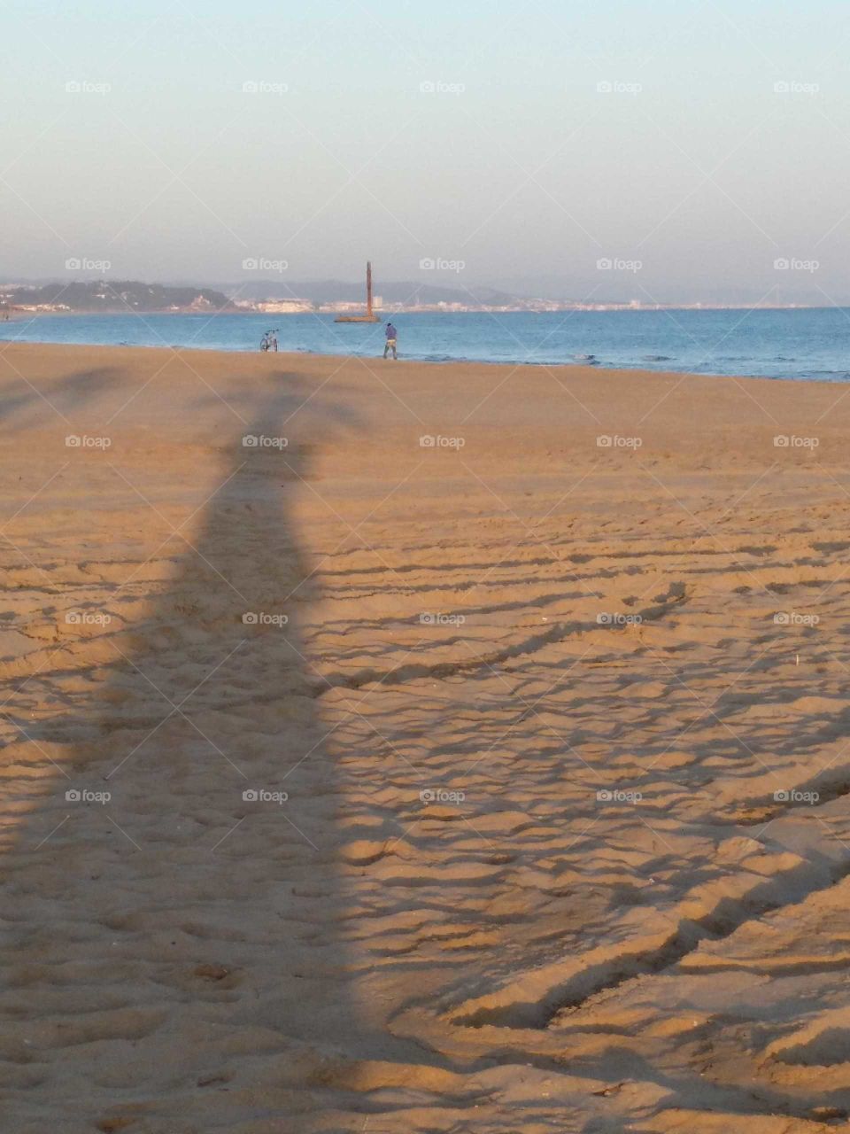 walking on the beach