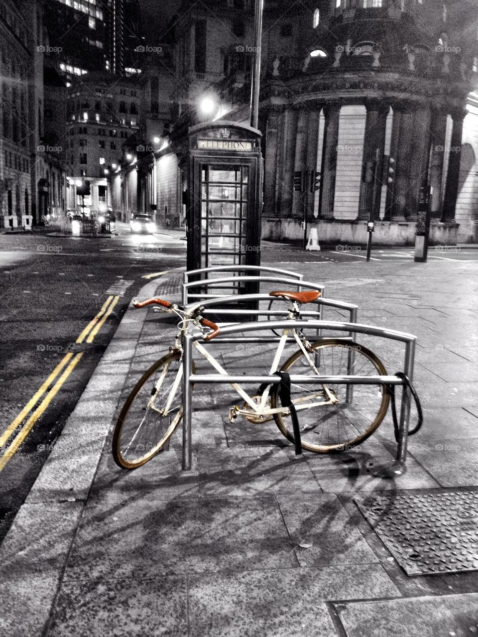  Bicycle and phone box  