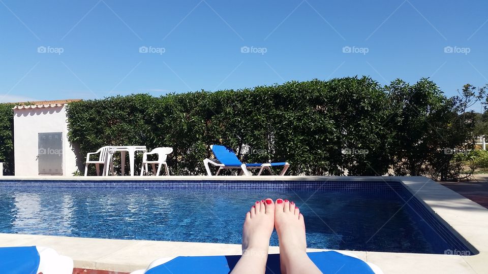 Poolside relaxation