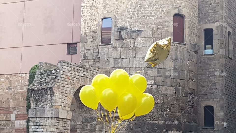 Yellow balloons