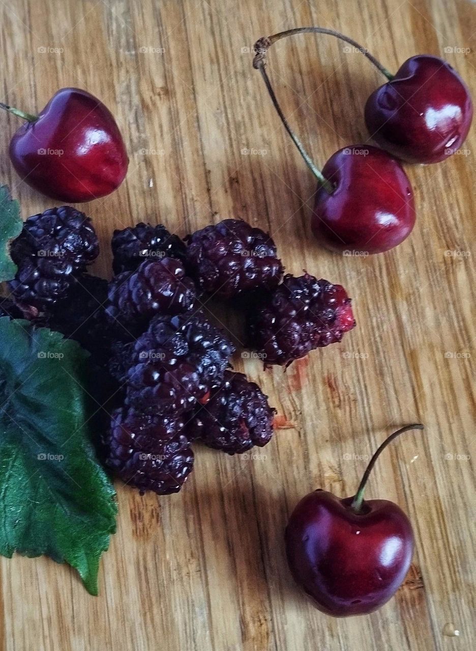 I waited to transplant love to blackberries in the summer and kindly quench the thirst of summer with sweet juicy cherries .