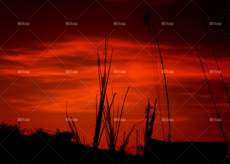 red black sunset shadows by chakali