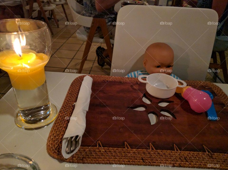 With us, the baby also dines