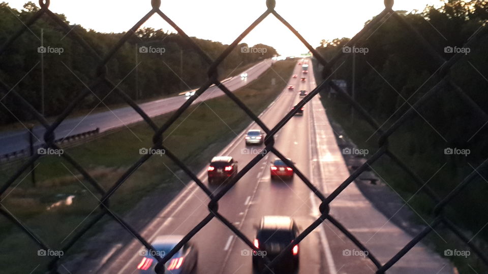 Highway at dusk