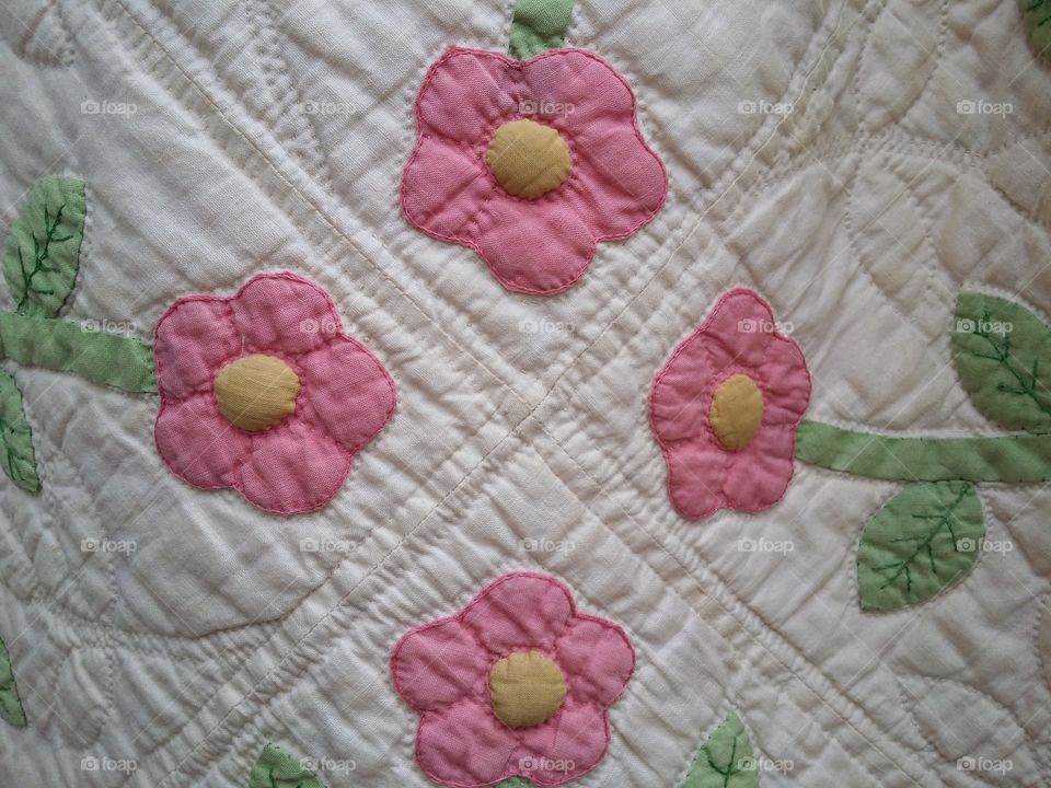 Pink Flower Quilt