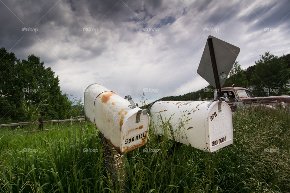 3 American mailboxes