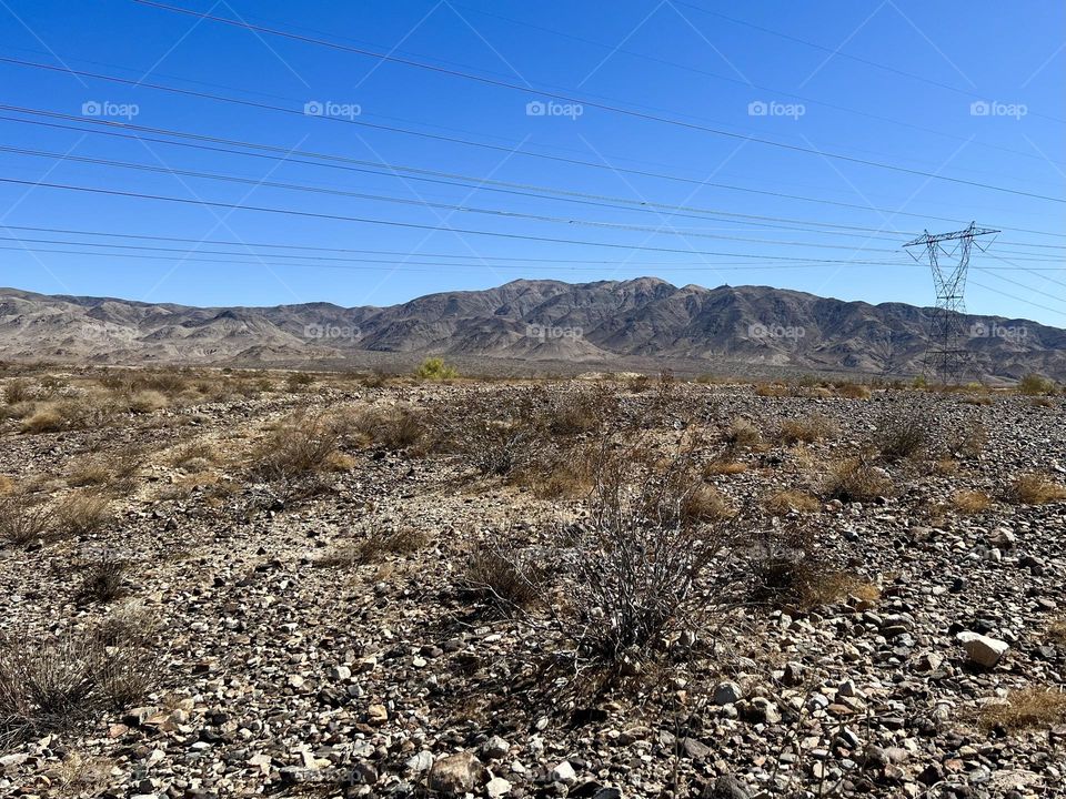 View of Joshua Tree National Park from the Cactus City Rest Area in Cactus City California 