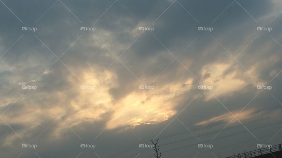 lovely sky with natural clouds