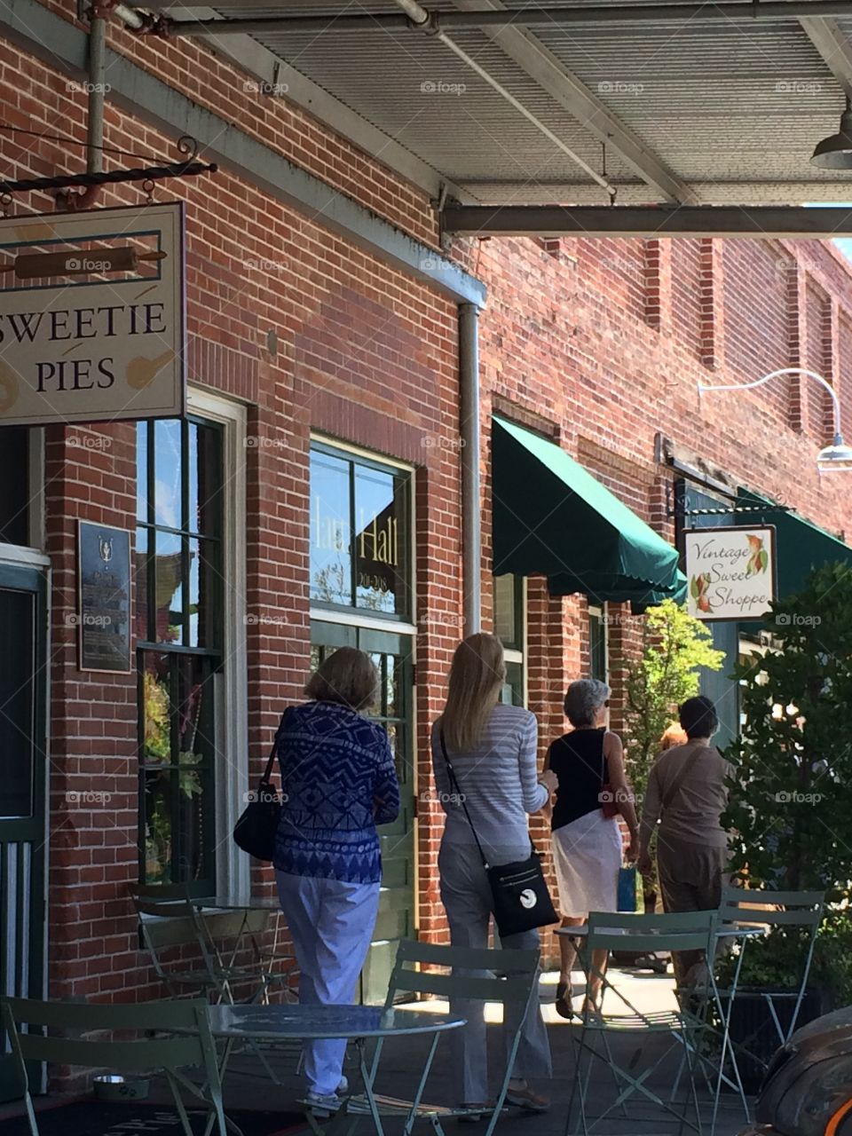 People in line for something 