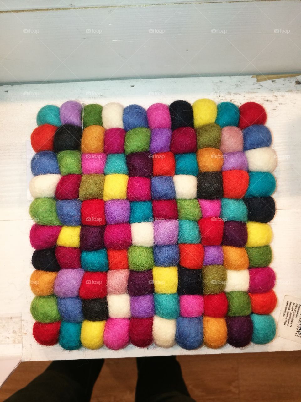 colored wool balls
