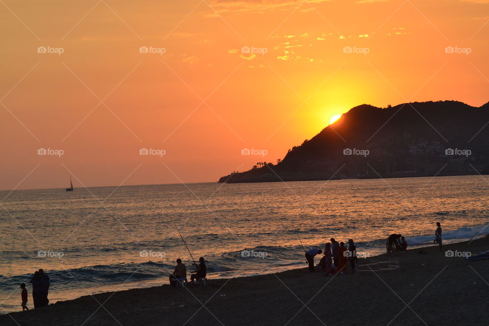 sunset in Alanya turkey