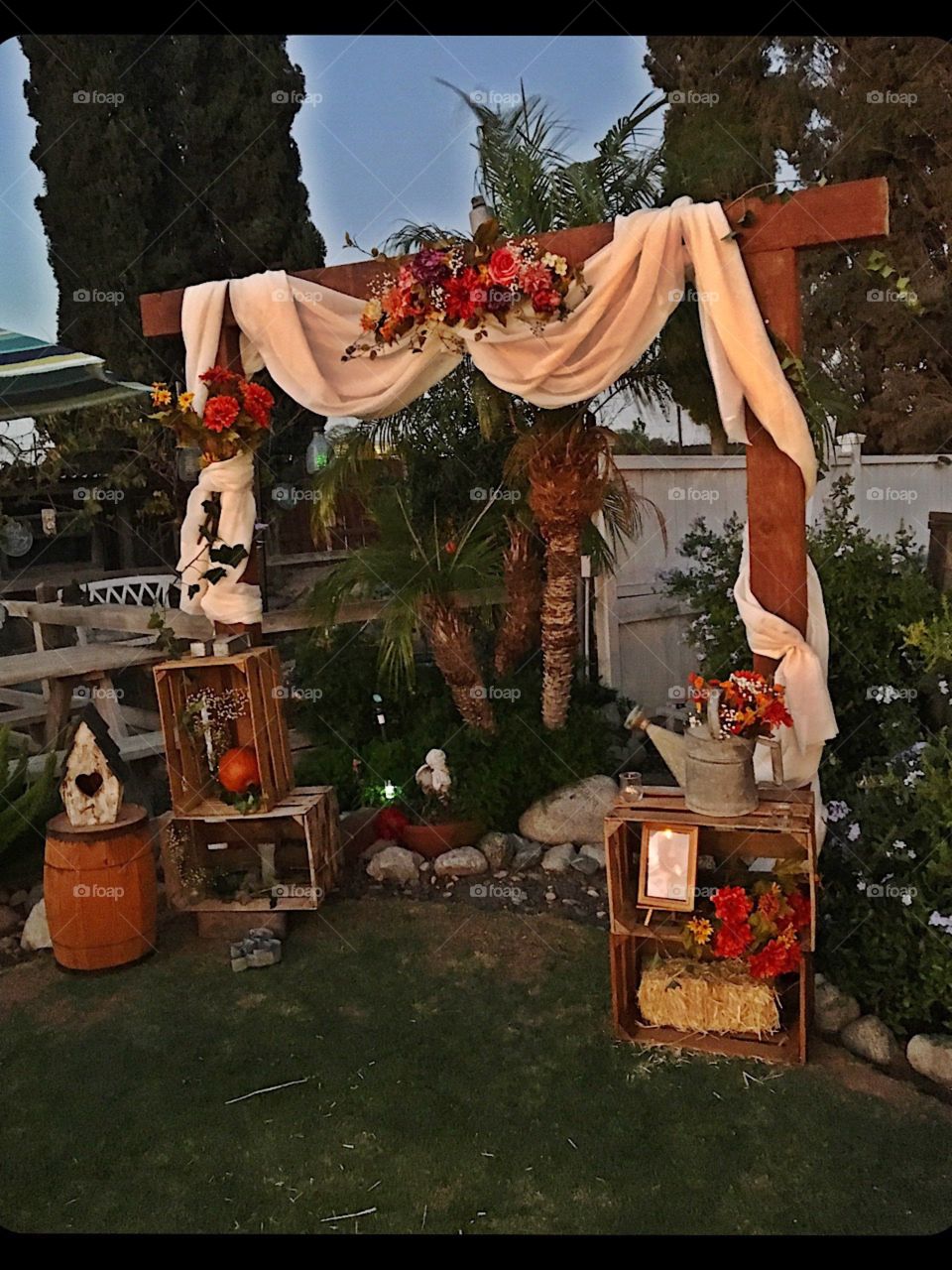 Wedding altar. Arch.
