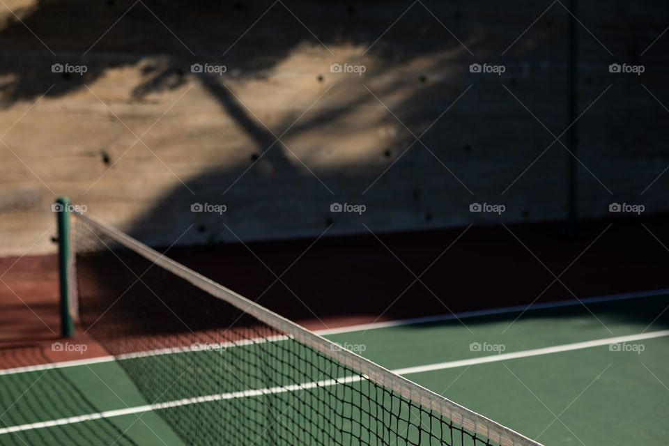 shadow in a volleyball court