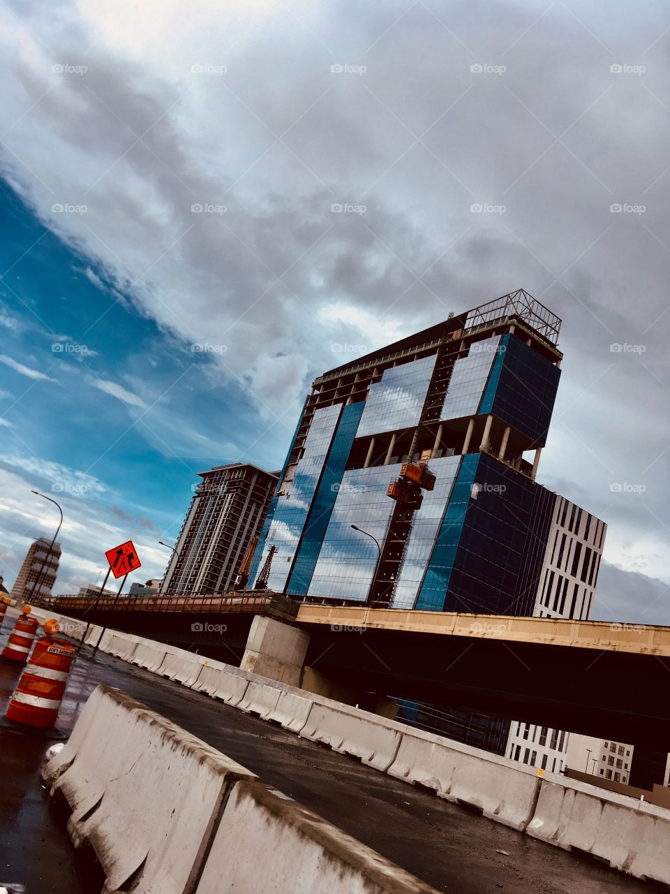 Beautiful sky and highway architecture 