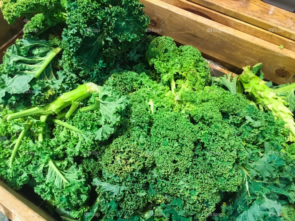 Kale in a store.