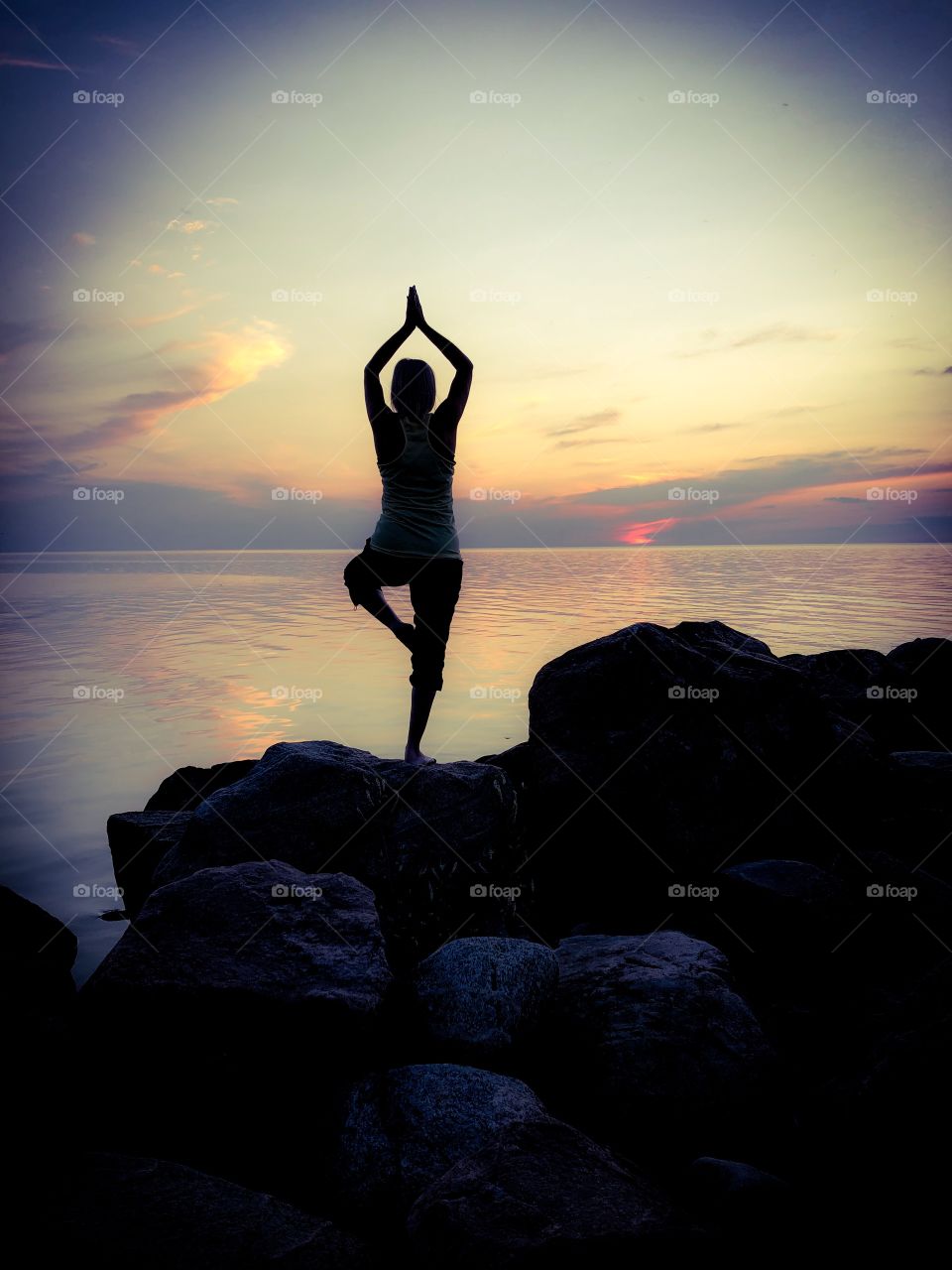 Beach yoga