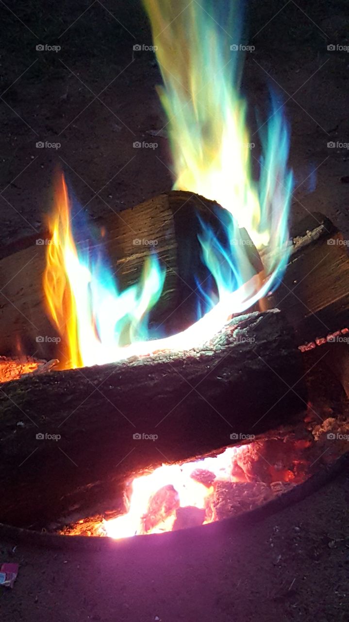 colorful flames