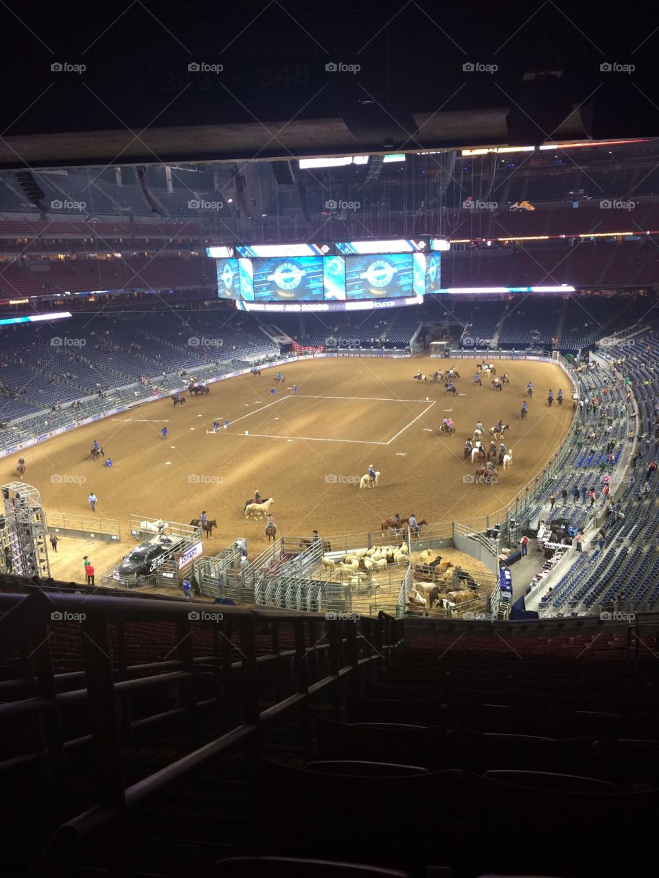 Suite level view of NRG Stadium for Rodeo Houston