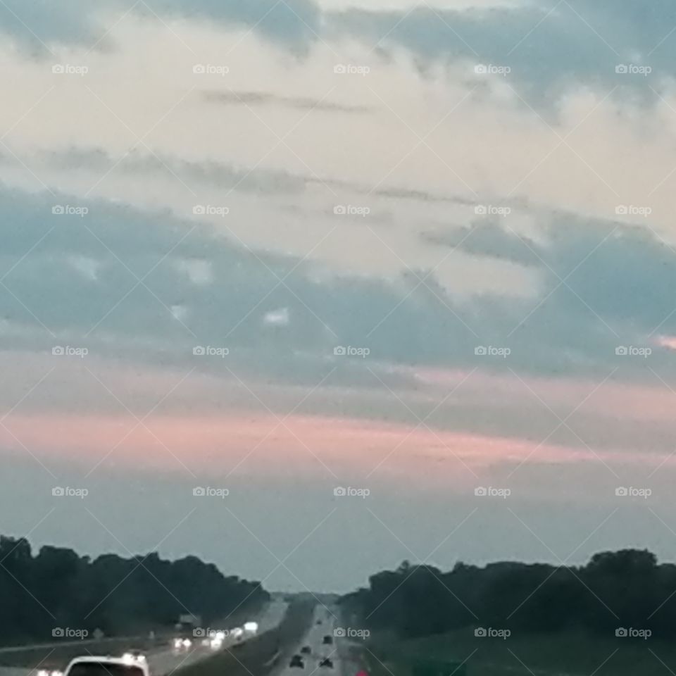 Oklahoma skies and highways