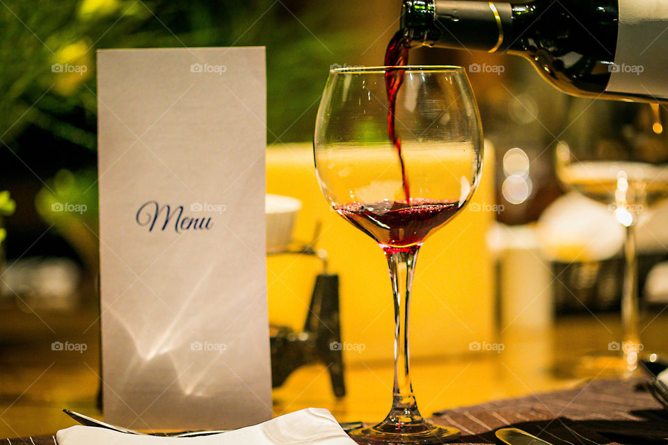 Wine menu. Wine menu fancy restaurant