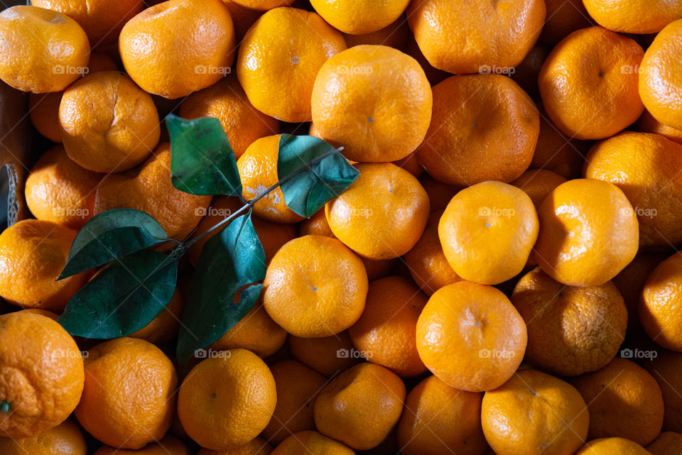 Fresh citrus fruits on indoors market in Baku, Azerbaijan.