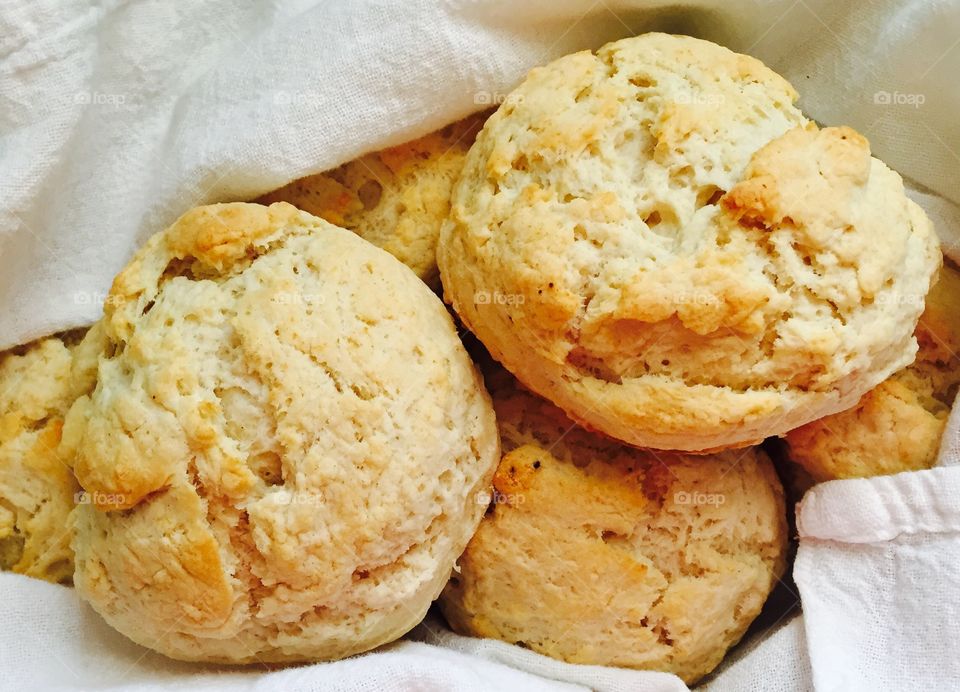 Freshly baked southern biscuits