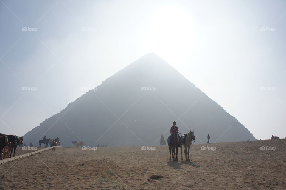 Light atop a pyramid