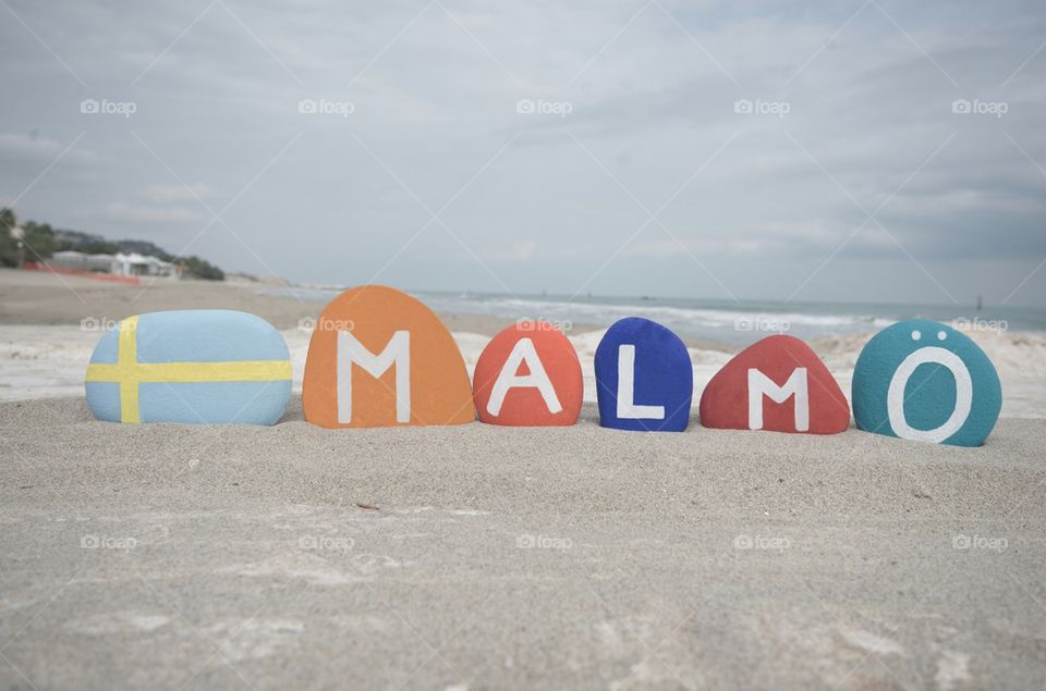 Malmö, souvenir on colourful stones