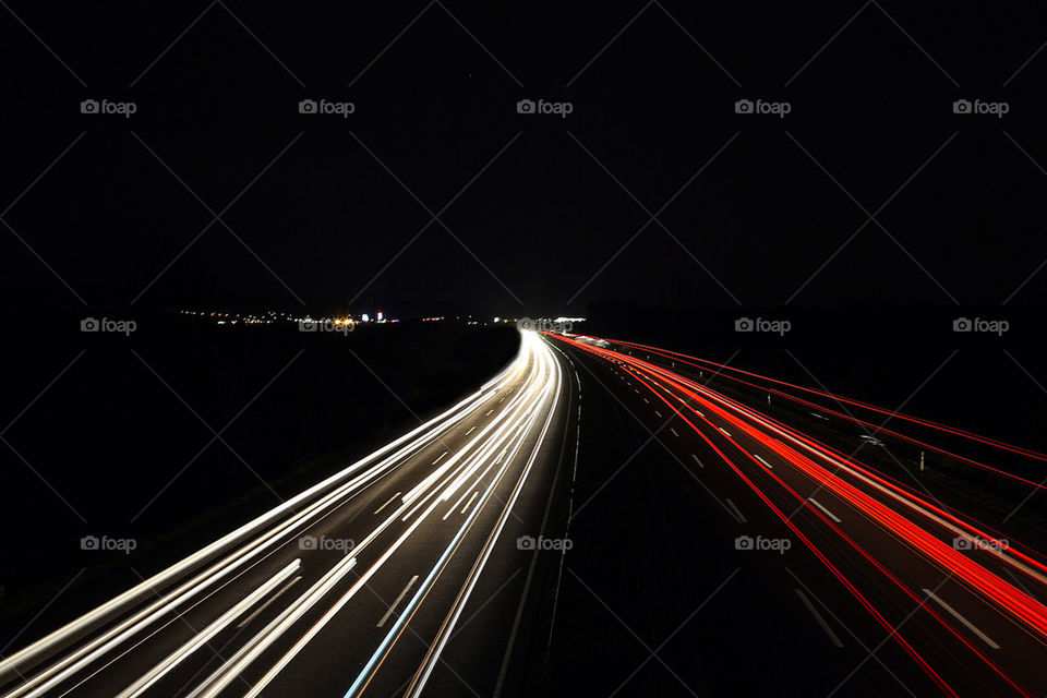 light road lights nacht by dryair