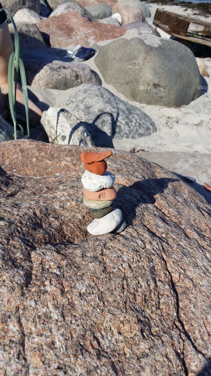 a small stack of rocks