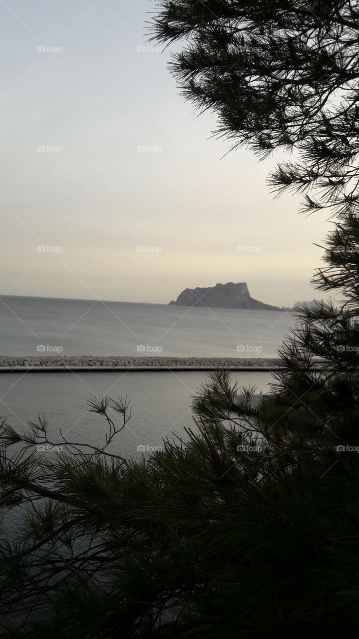 peñon . vista. oceano