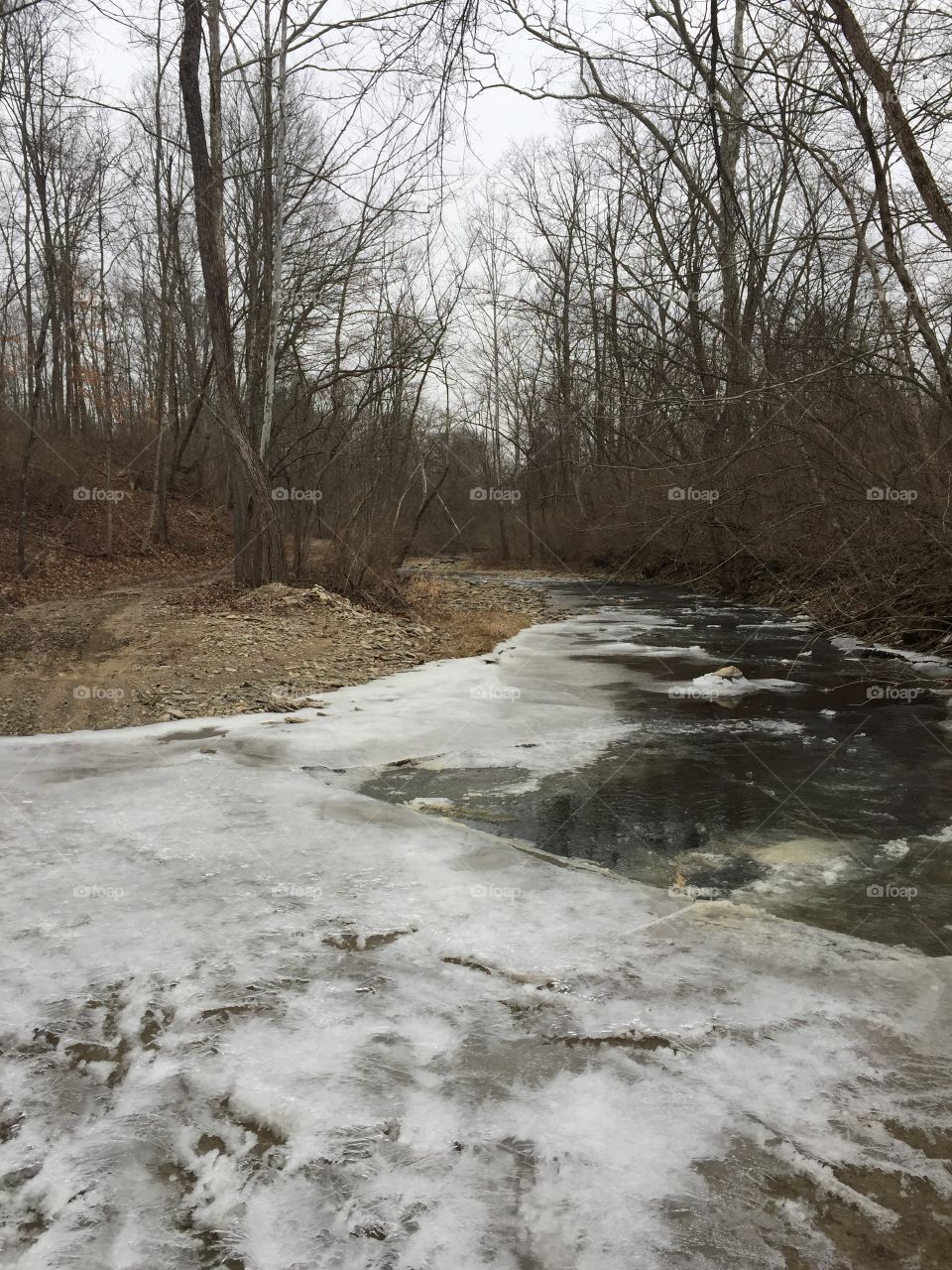 Frozen stream 
