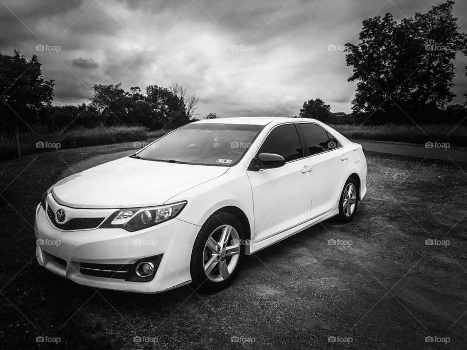 Toyota Camry black & white