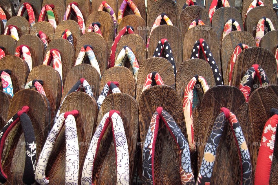 Japanese wooden slippers