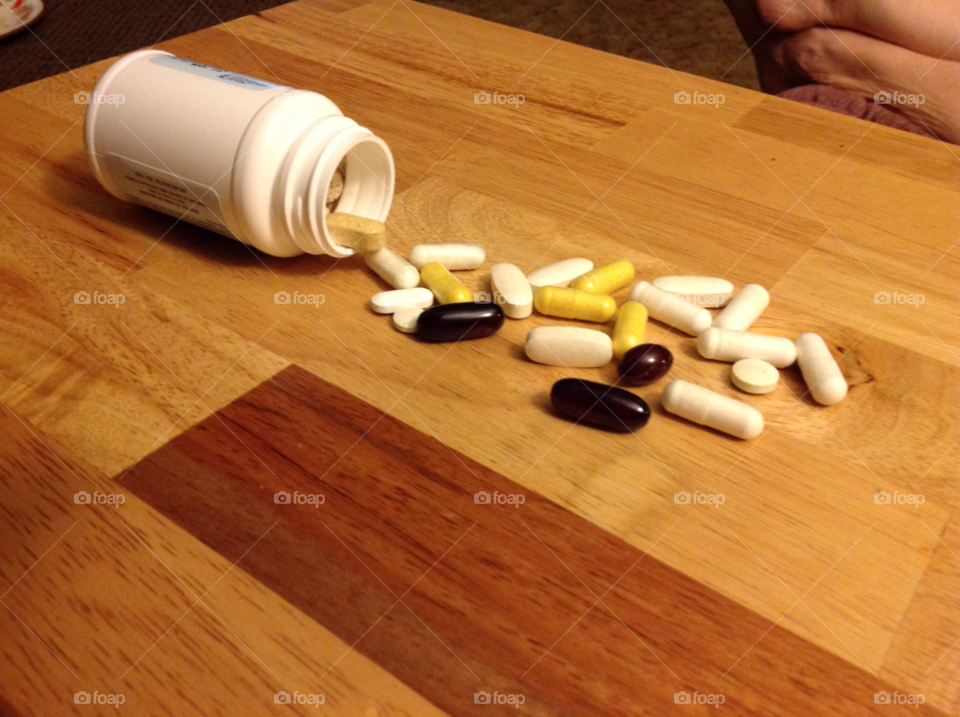 pills health bottle spill by chickletchic