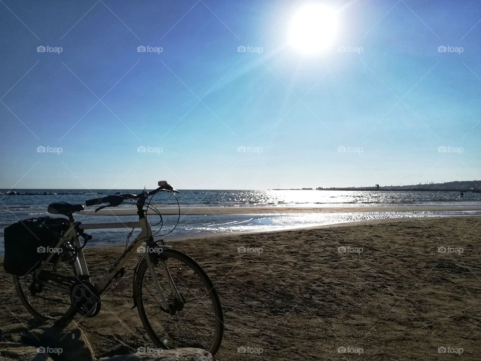 Bicycle by the sea