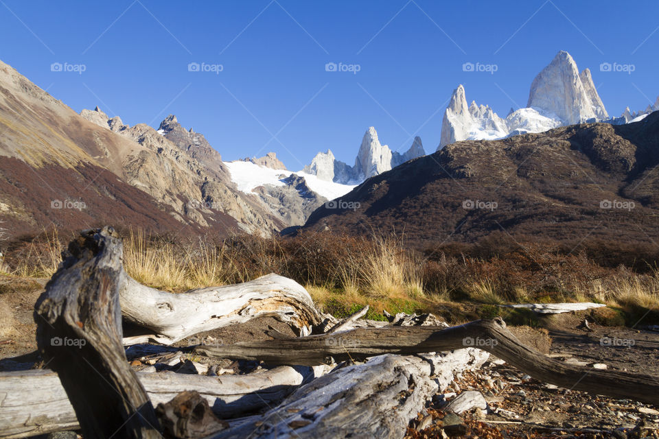 Mountain Fitz Roy in Patagonia Argentina.