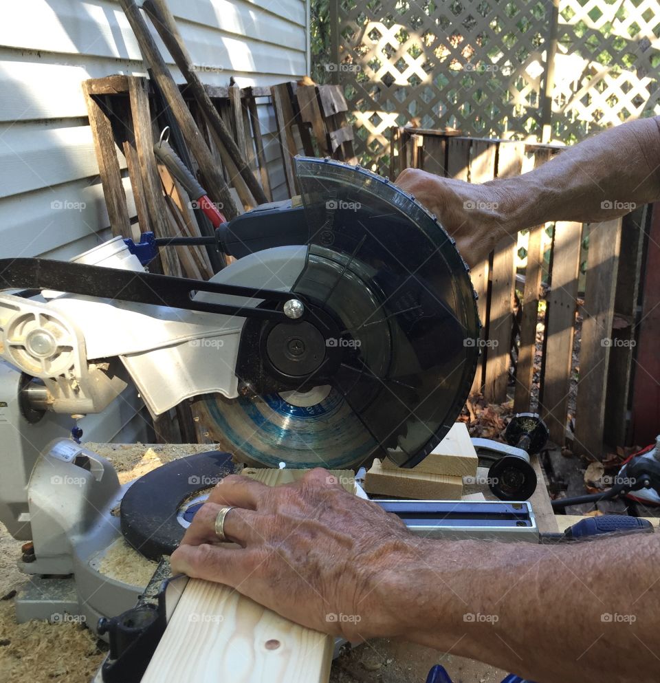 The making of a ladder.