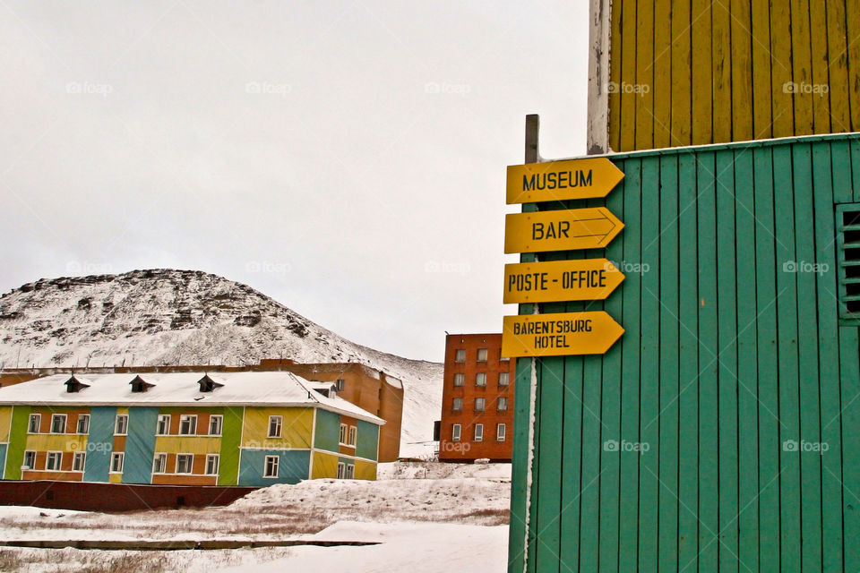 Barentsburg on Svalbard. Svalbard, Norway