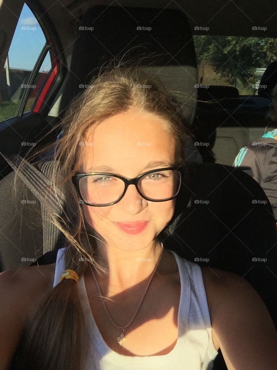 Girl in the car