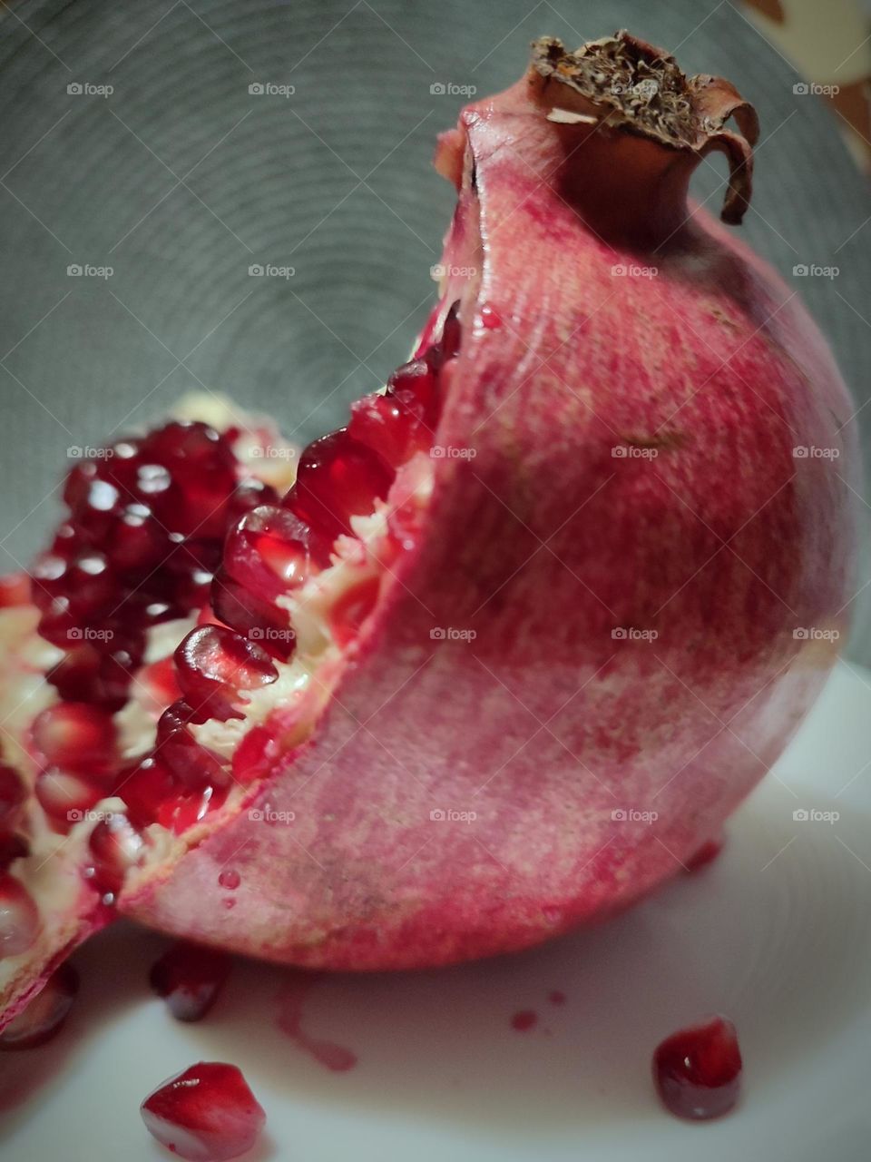 pomegranate. Half a pomegranate