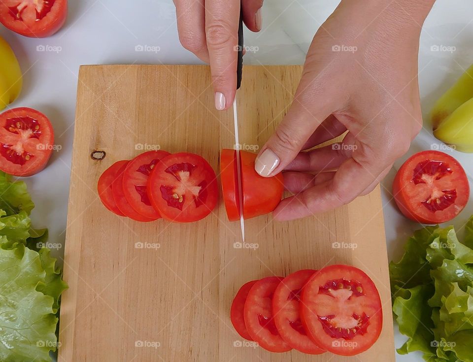 Wooden cutting board 🍅🔪🫑Cooking 🫑🔪🍅