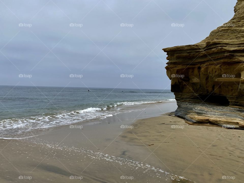 Beach at Sunset Cliffs Natural Park in San Diego California 