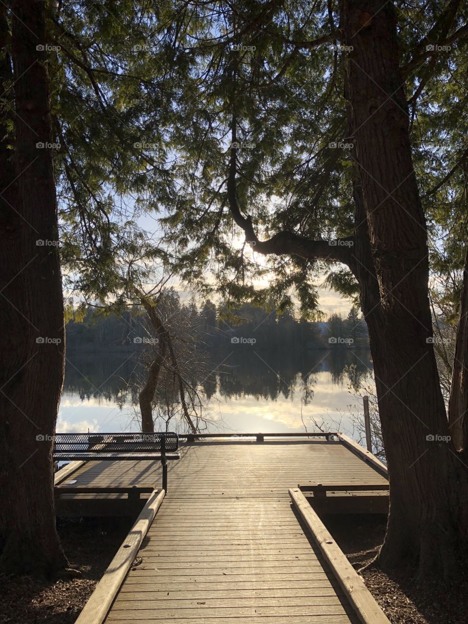 Dock on lake 