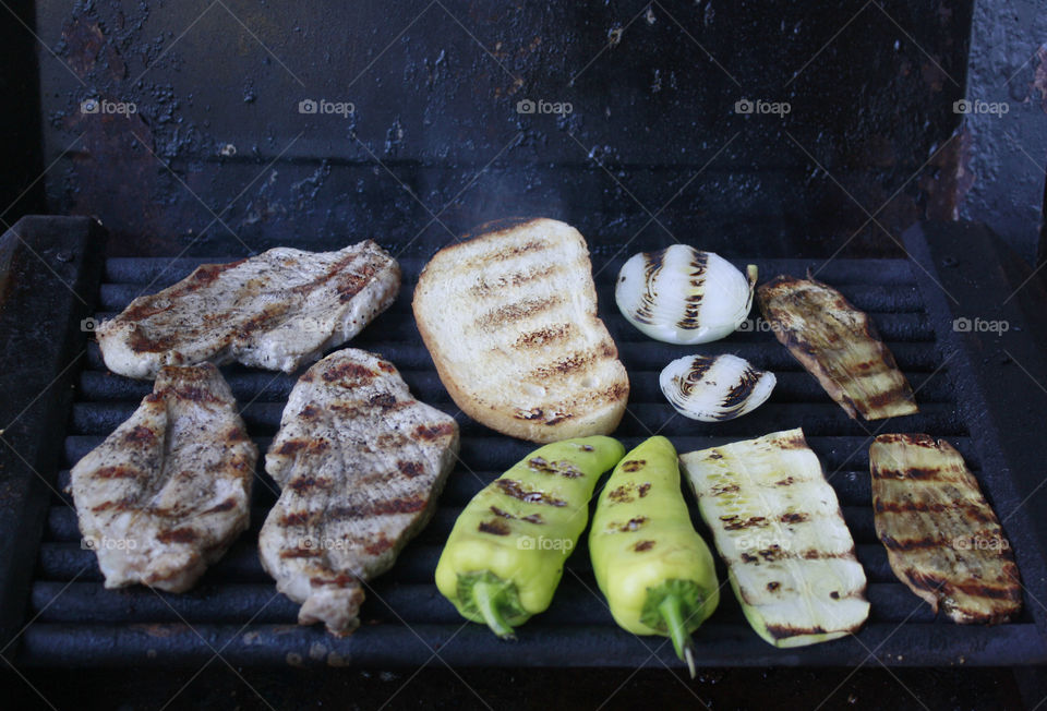 Food on the grill