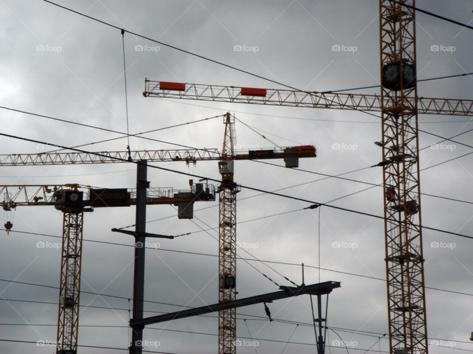 construction building crane high by Bea