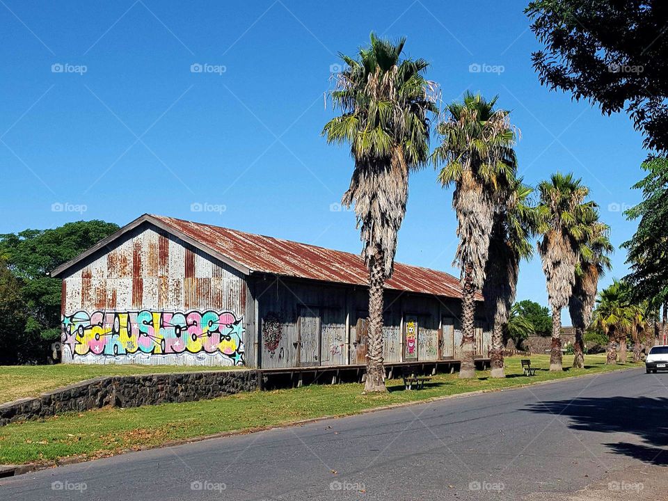 graffiti during a walking tour in Uruguay